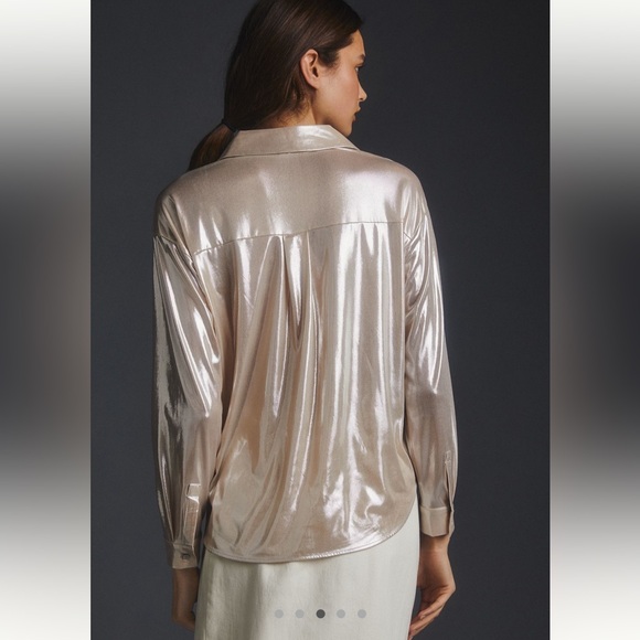 Shimmer satin shirt ANTHROPOLOGY - Picture 2 of 5